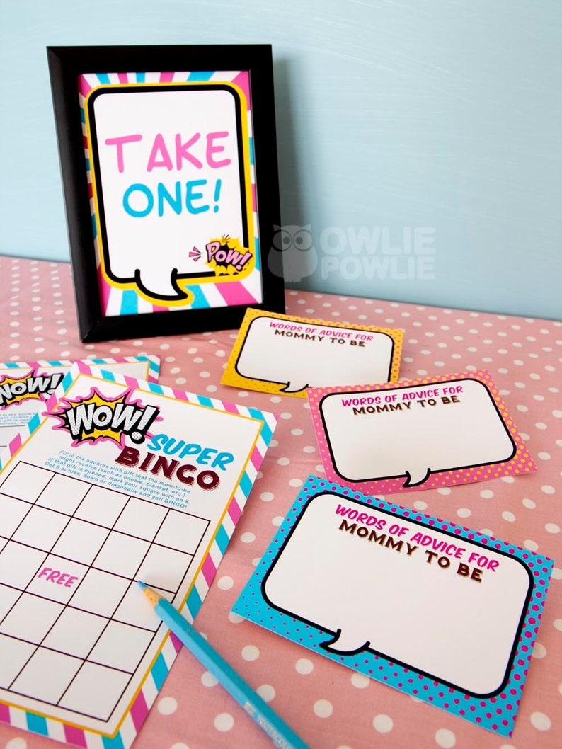 Girl Superhero BABY Shower Party Printable Package & image 5