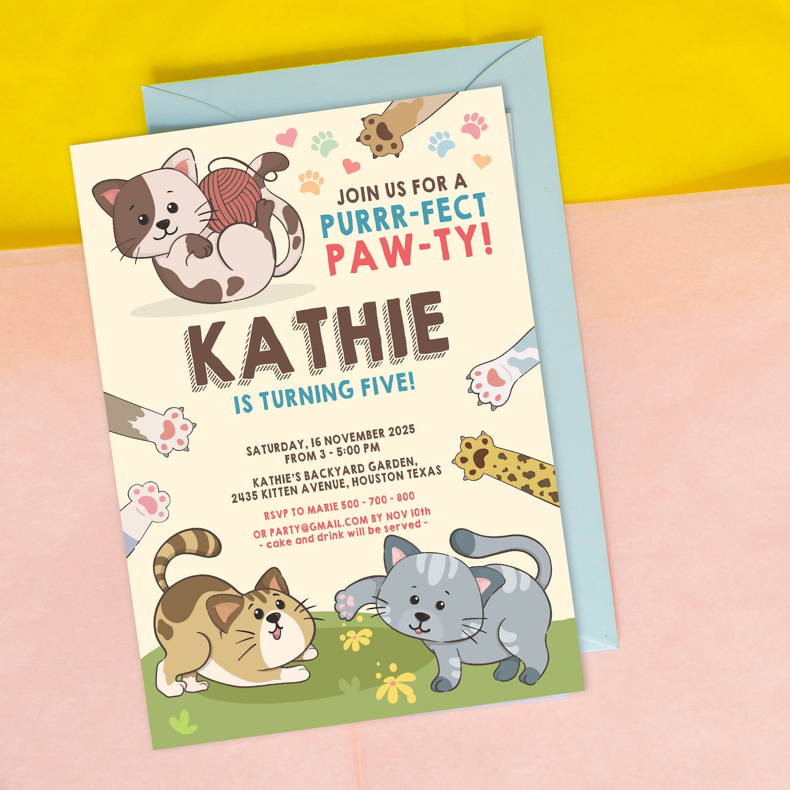 Cat Adoption BIRTHDAY Party EDITABLE Printable Package & - Etsy