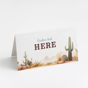 Editable Cowboy My First Rodeo Food Tents, Cowboy Western Birthday Decorations, Wild west birthday party, Outdoor Party, Instant Download