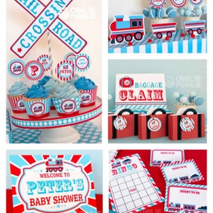 Train BABY Shower Party Printable Package & Invitation, train ticket invitation, choo choo invitation, train baby shower decorations image 8