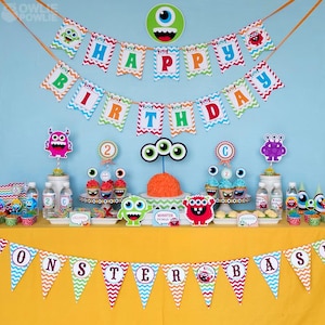 Monster BIRTHDAY Party Printable Package  & Invitation, monster bash 1st birthday, monster birthday decorations, little monster 1st birthday