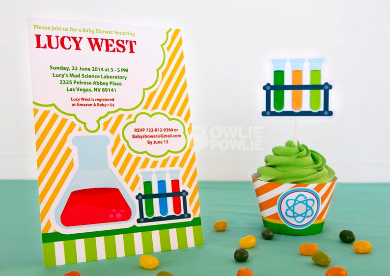 Science BABY Shower Party Printable Package & Invitation Etsy