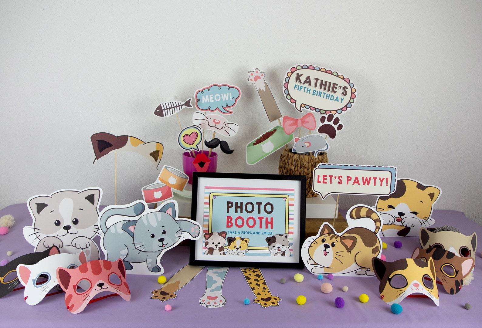 Cat Adoption BIRTHDAY Party EDITABLE Printable Package & - Etsy