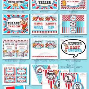 Circus BABY Shower Party Printable Package &amp; Invitation, Circus Party ...