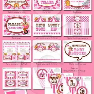 Circus BABY Shower Party Printable Package &amp; Invitation, Circus Party ...