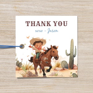 Editable Cowboy My First Rodeo Favor Tag, Cowboy Western Birthday Decorations, Wild west birthday party, Outdoor Party, Instant Download
