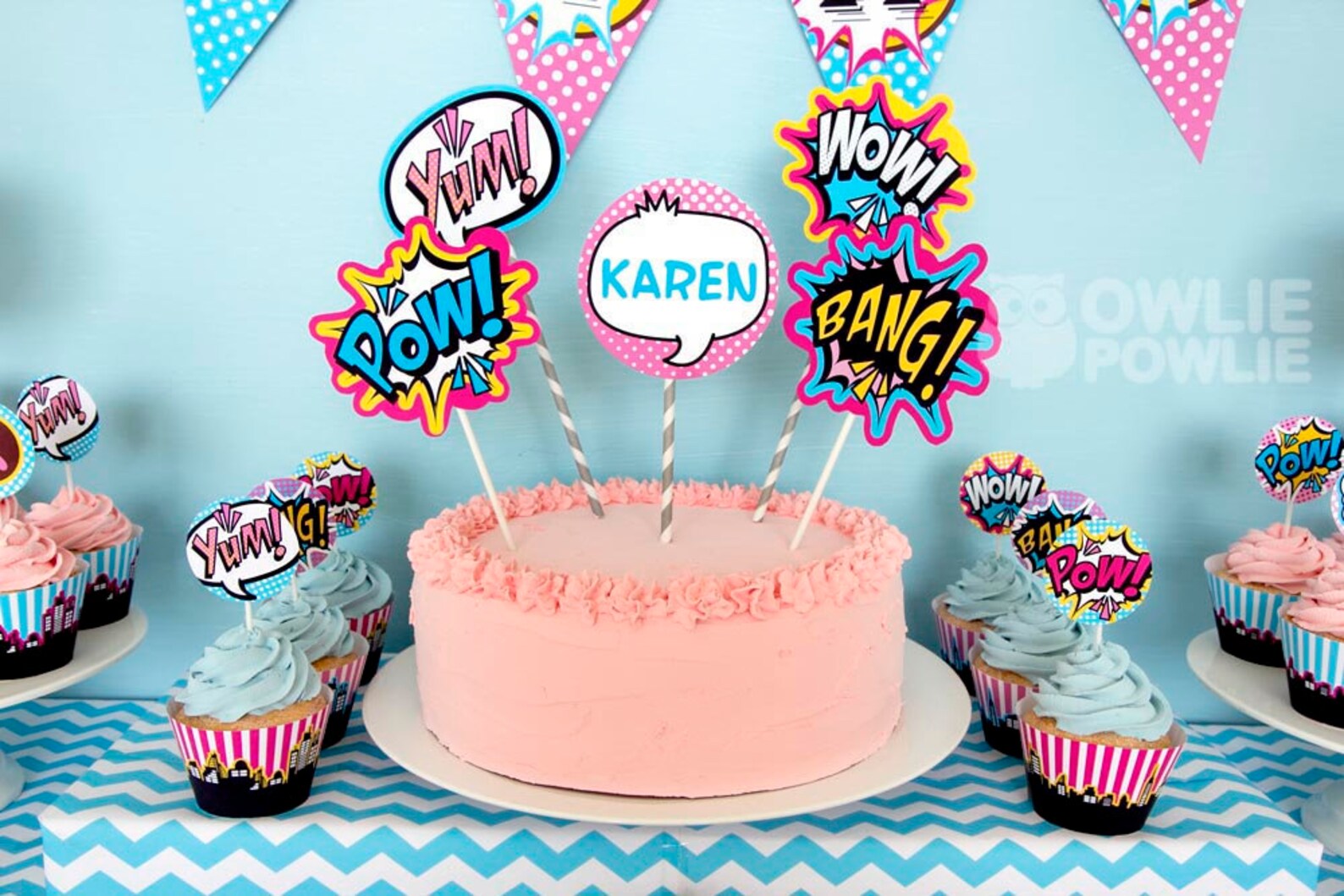 Girl Superhero BIRTHDAY Party Printable Package &amp; Invitation | Etsy