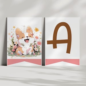 Editable Corgi Puppy Birthday Banner, Puppy Pawty  Birthday Decorations, Dog Theme Birthday, instant download , corgi puppy dog