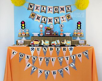Construction BABY Shower Party Printable Package & Invitation