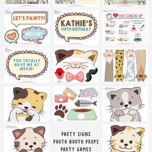 Cat Adoption BIRTHDAY Party, EDITABLE Printable Package &amp; Invitation ...