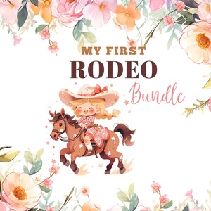 Editable Cowgirl bundle 1st birthday, Girl Western Birthday Decoration, Pink Wild west birthday party, Outdoor Party, Instant Download corjl
