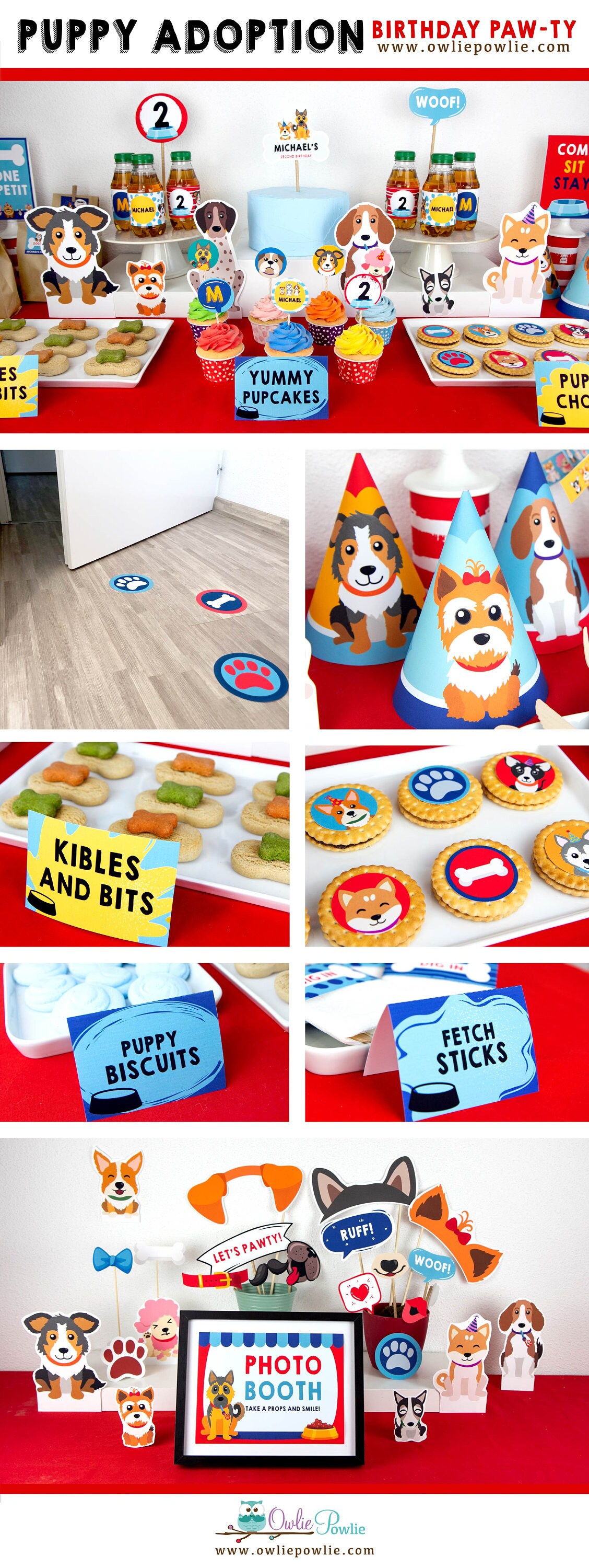 Puppy Adoption BIRTHDAY Party, EDITABLE Printable Package & Invitation ...