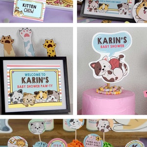 Cat Adoption BIRTHDAY Party, EDITABLE Printable Package &amp; Invitation ...