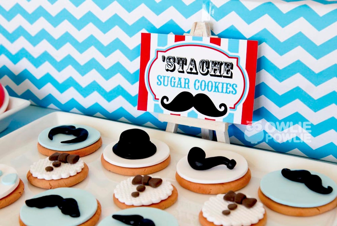 Mustache BIRTHDAY Party Printable Package &amp; Invitation Little - Etsy