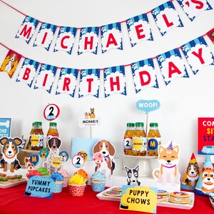 Puppy adoption BIRTHDAY Party, EDITABLE Printable Package & Invitation, dog birthday pawty, puppy pawty decorations, dog themed party
