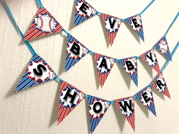 Baseball Baby Shower Party Printable Package Invitation Etsy