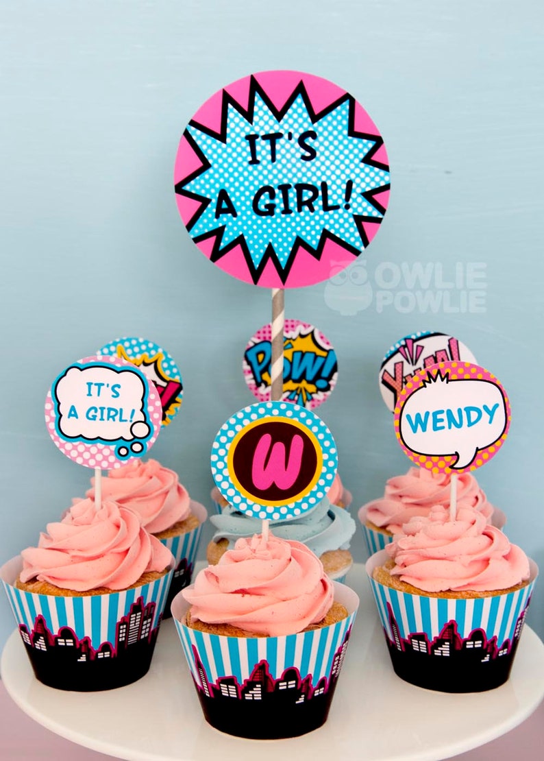 Girl Superhero BABY Shower Party Printable Package & image 7