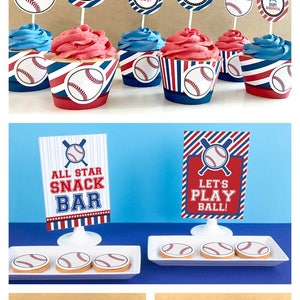 Baseball BABY Shower Party Printable Package & Invitation, little slugger baby shower decorations, baseball baby shower, Instant download image 2