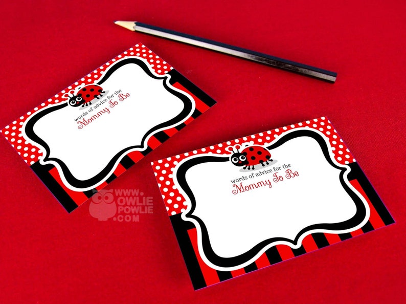 Lady Bug BABY Shower Party Printable Package & Invitation image 8