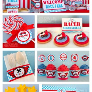 Race Car BIRTHDAY Party, EDITABLE Printable Package & Invitation, race car party, race car birthday decorations, racing birthday party