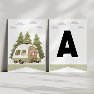 Happy Camper Geburtstagsbanner, Ein glücklicher Camper, Junge Erster Geburtstag, Camping Party Dekorationen, bearbeitbare Vorlage, Sofort Download