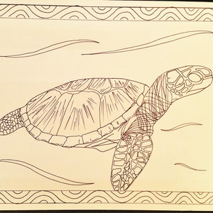 Sea Turtle Coloring Page