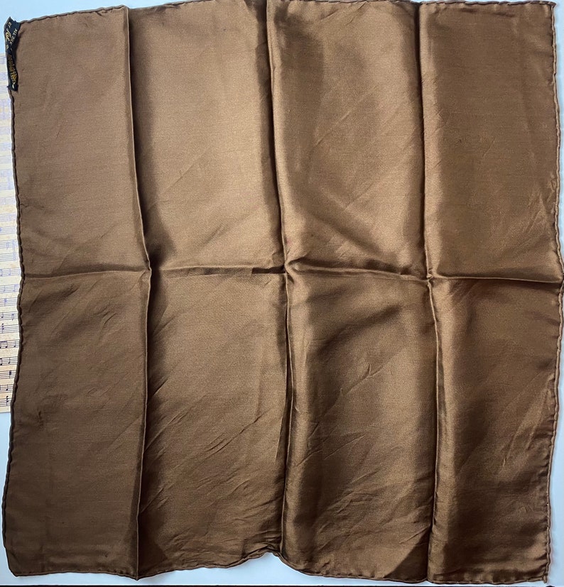 Vintage 60\u2019s Brown Pocket Square