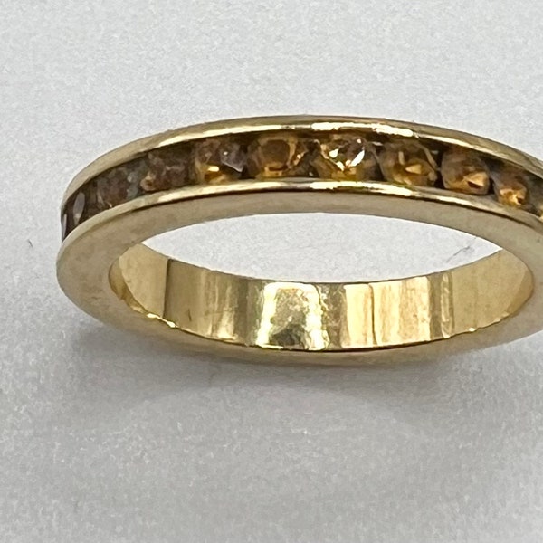 Topaz birthstone fashion jewelry band ring size 5