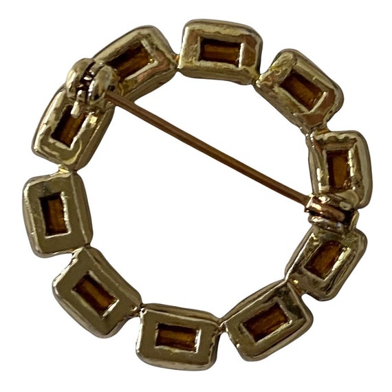 Blue Jeweled 60’s Vintage Brooch - image 2