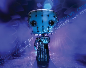 18x12 inch Glossy Poster Print - Clive Barker's Hellraiser: Pinhead with Puzzle Box - Horror Funko Pop Action Figure Toy Photography