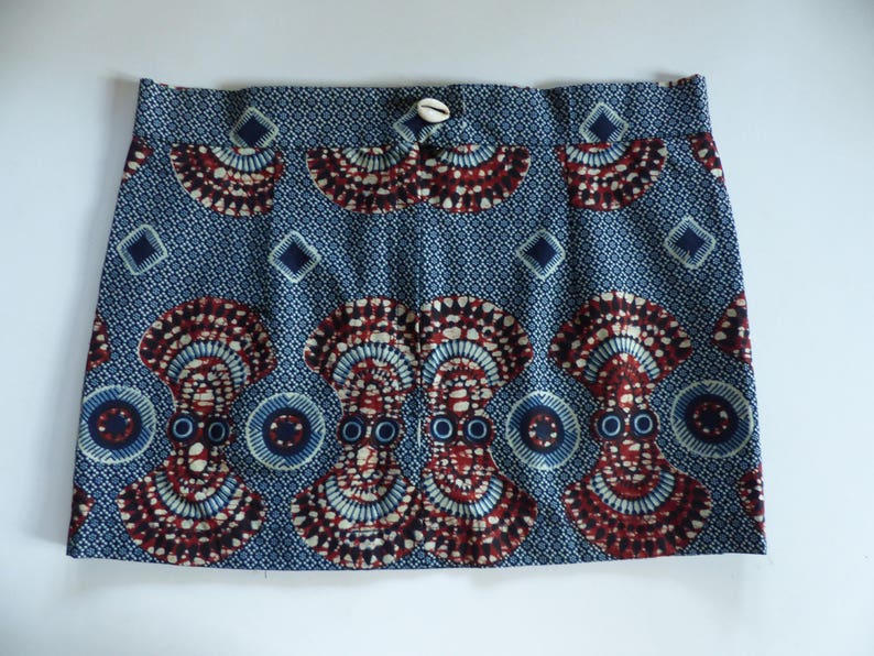 Short skirt for summer genuine African wax cotton