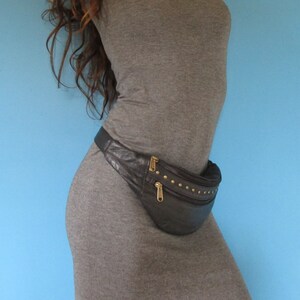 Urban black studded fanny pack image 3