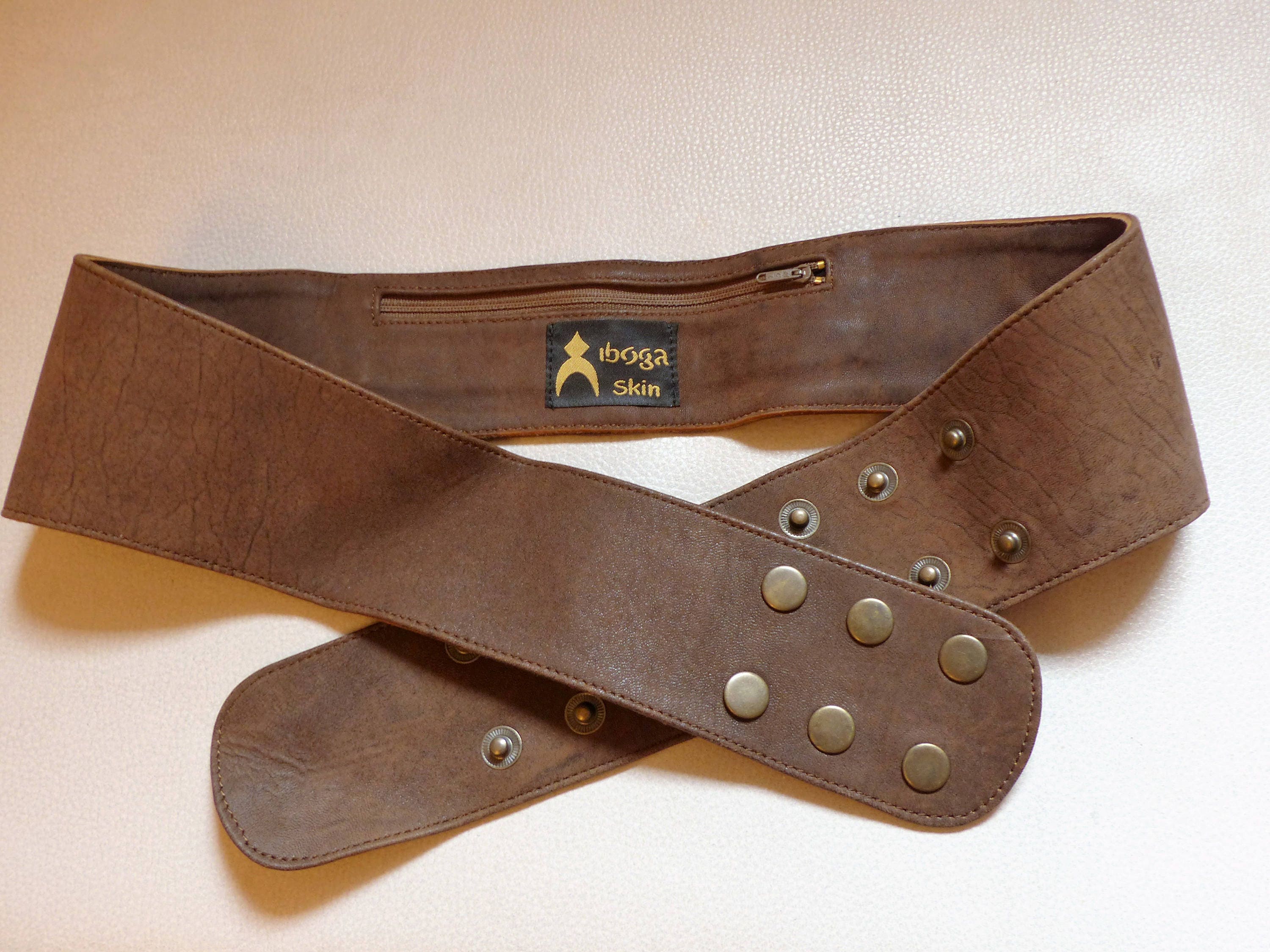 Ceinture Cuir Véritable JIGSAW LONDON - Marron Large - Taille S - Neuf (petite Tache)