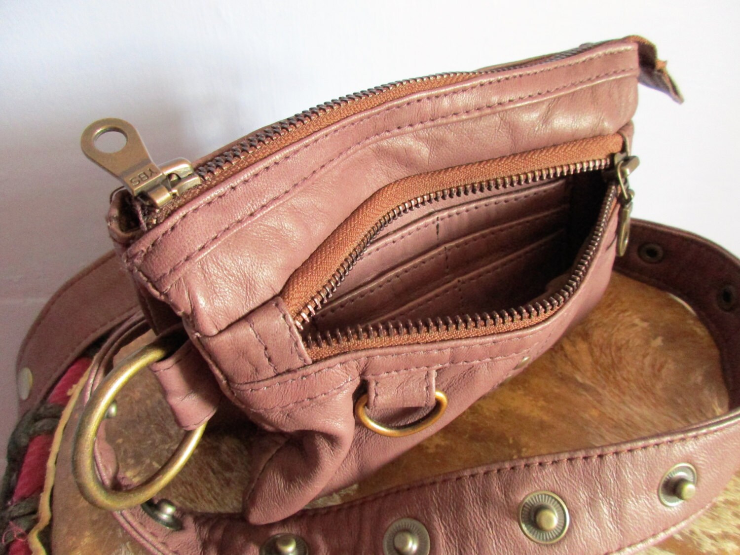 Studded Brown Leather Fanny Pack - Etsy Studded Brown Leather Fanny Pack - Etsy