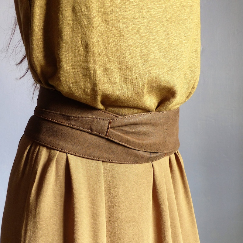 womens soft leather tie belt