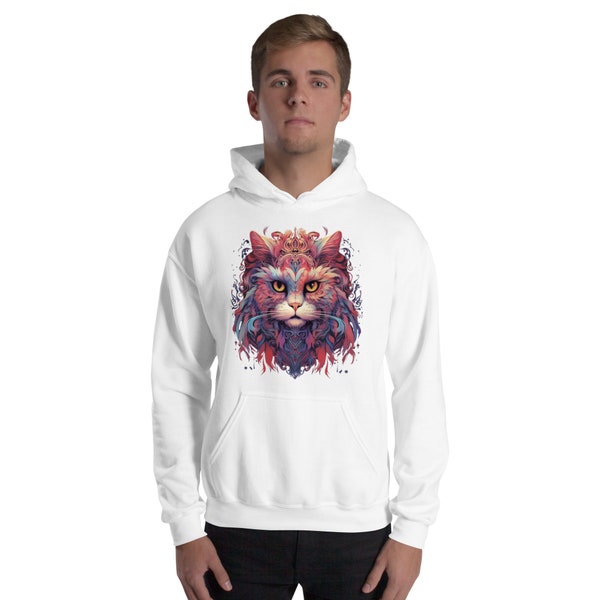 Unisex Hoodie with Persian Cat Design - Perfect for Cat / Kitty Lovers! Great Gift!