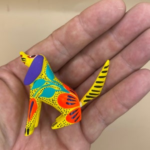 Oaxacan Dog Carving  - Hand-Carved Hand-Painted by Arizona Artists 2&quot;