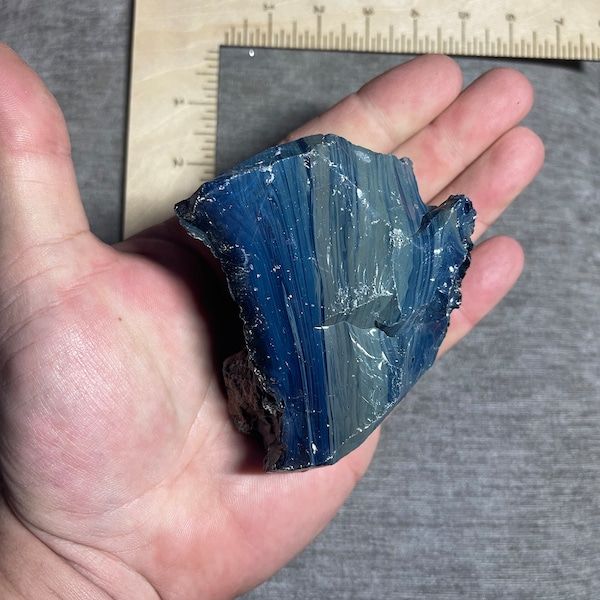 Blue Agate - 700 Year old Slag from Harz Mountains, Germany!  RARE