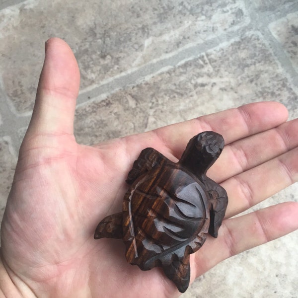 Ironwood Detailed Sea Turtle Carving - Hand-Carved from Arizona Artist! 3"