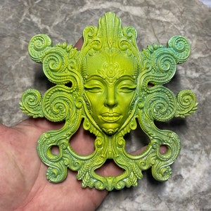 Goddess of the Wall -Hanging Wall Art - Resin Sculpture - 6&quot; x 6&quot;