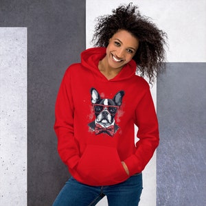 Unisex Hoodie with Boston Terrier Design - Perfect for Puppy Dog Lovers! Great Gift!