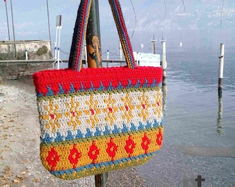 Crochet Bag Pattern "Alpine Tote" by NTmaglia, downloadable .pdf file
