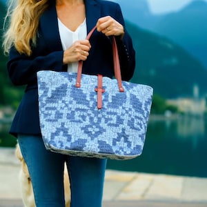 Crochet Bag Pattern &quot;Damask Tote&quot; by NTmaglia, downloadable .pdf file