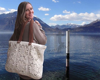 Crochet Bag Pattern "Borsona Varenna" by NTmaglia, Crochet Tote Pattern, Crochet Purse Pattern downloadable .pdf file