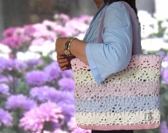 Crochet Bag Pattern "Sportina Carlotta", Crochet Tote Pattern, Crochet Purse Pattern downloadable .pdf file