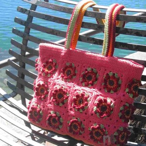 Crochet Bag Pattern &quot;Cestona Mandello&quot; by NTmaglia, Crochet Purse Pattern, Crochet Tote Pattern downloadable .pdf file