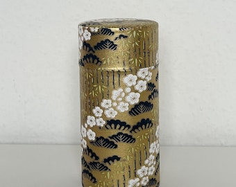 Japanese Chazutsu - BAMBOO Washi Paper Wrapped Tea Canister