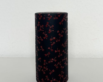 Japanese Chazutsu - Red Dragonfly Tea Canister