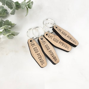 4 PACK Let God Prevail Keychain