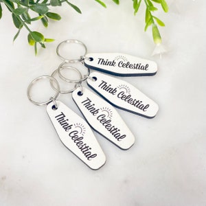 4 PACK Think Celestial Keychains